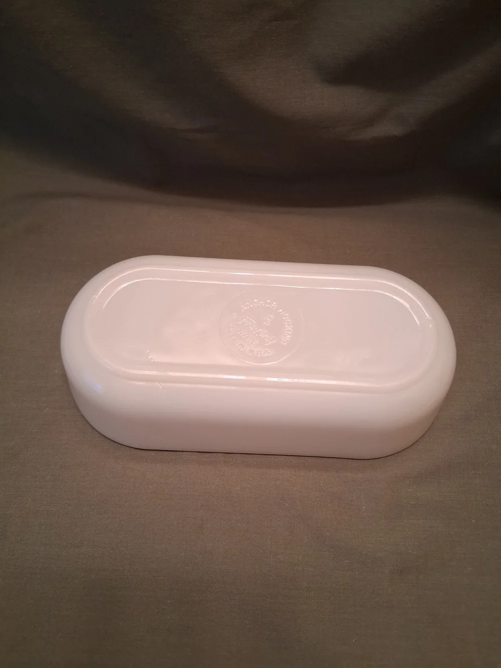 Vintage Anchor Hocking Fire-King Milk-White Oval Baking Dessert Dish